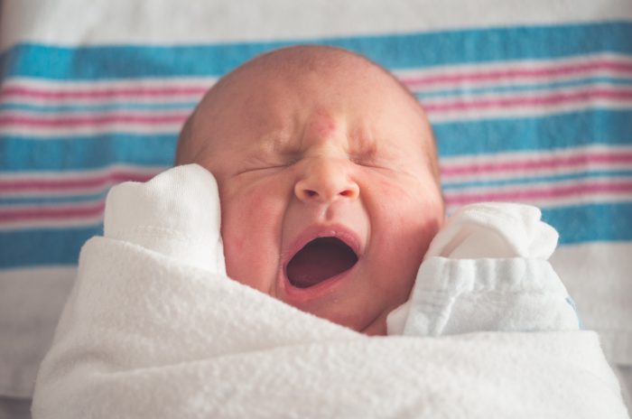 A yawning baby